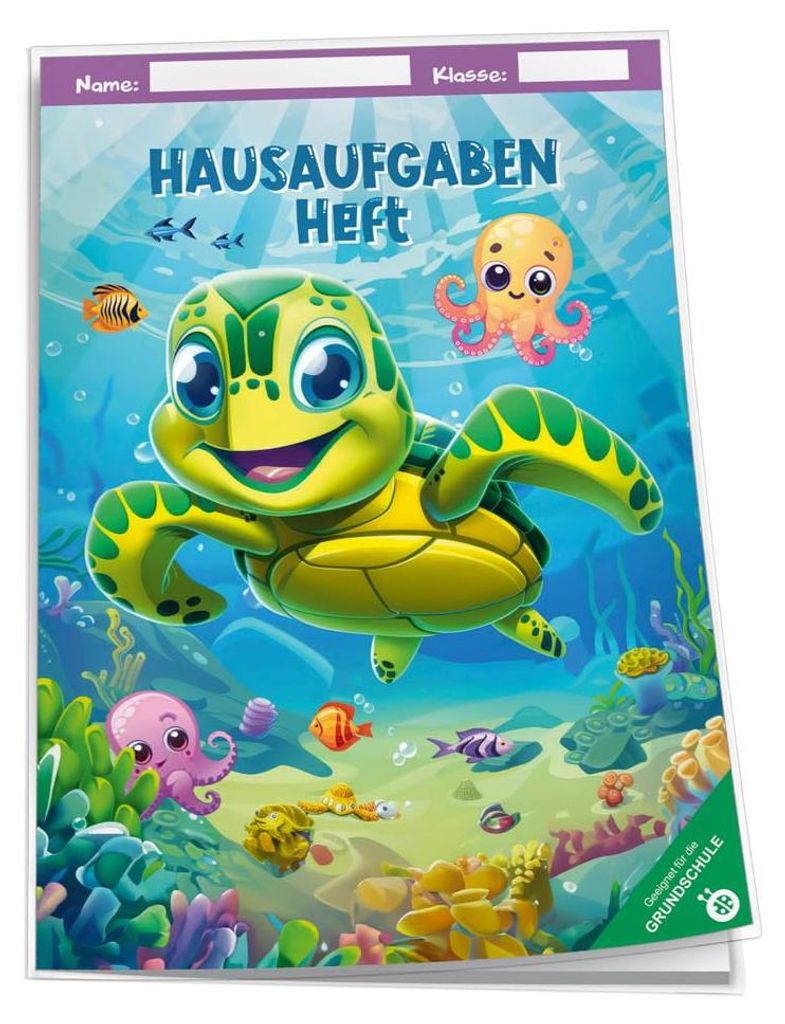 Hausaufgabenheft Grundschule Unterwasserwelt Produktbild 