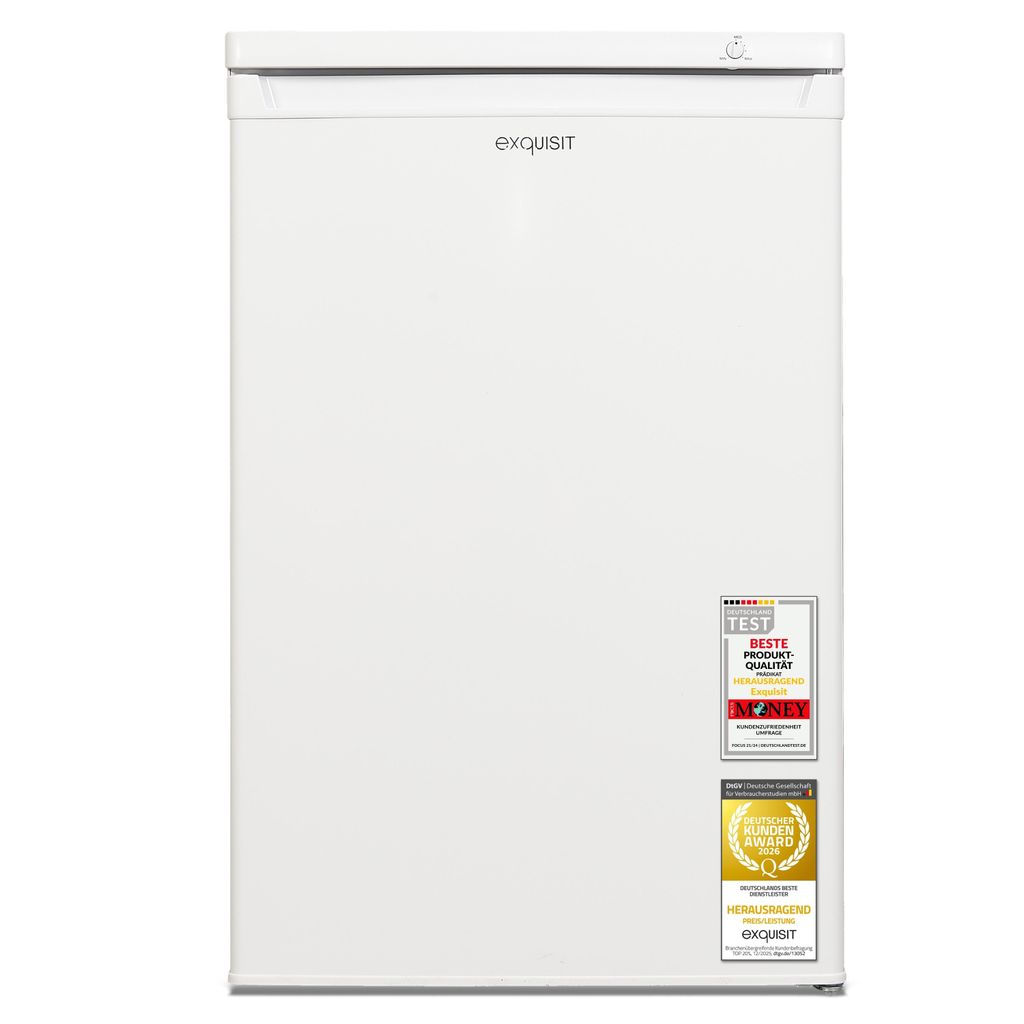 Exquisit Gefrierschrank GS512-040E weiss | 91 l Nutzinhalt Produktbild 