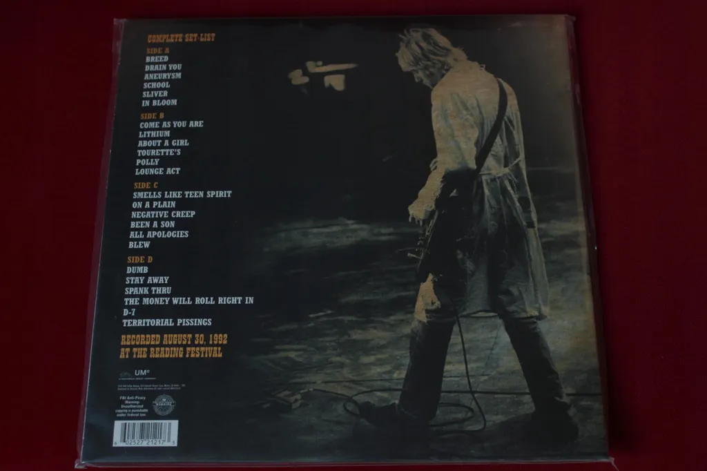 Album Live à Reading Nirvana Double Vinyle 180g Édition Remastérisée