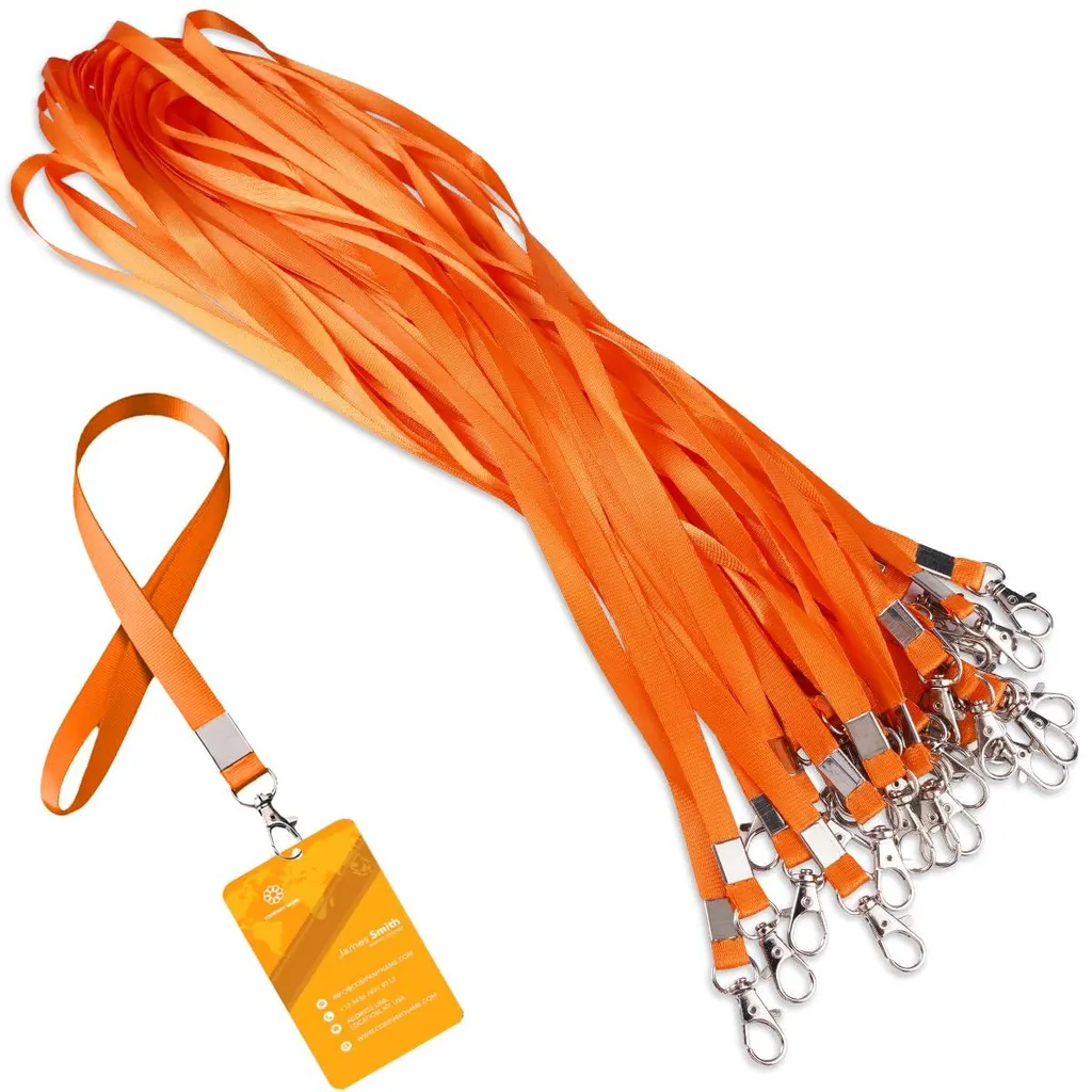 Cordon tour de cou orange pour événement, salon professionnel et badge
