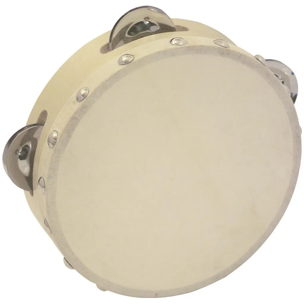 Tambourin 15 cm DIMAVERY DTH-604 léger avec cymbalettes en acier clair