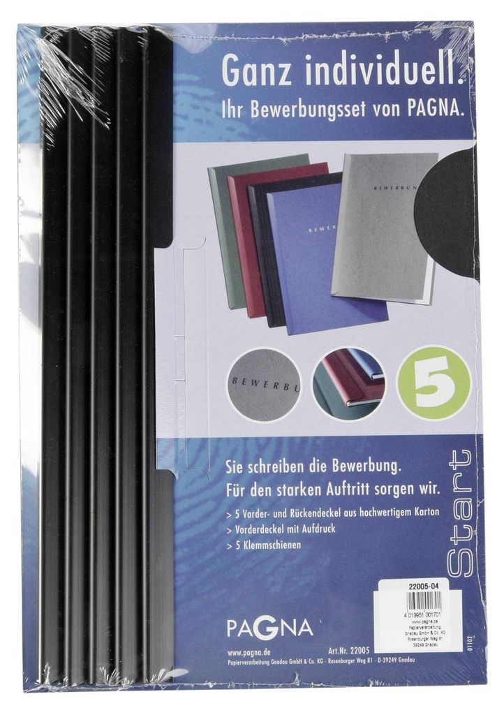 Pagna 22005-04, Čierna, Lepenka, A4, 5 kusov Obrázok produktu 