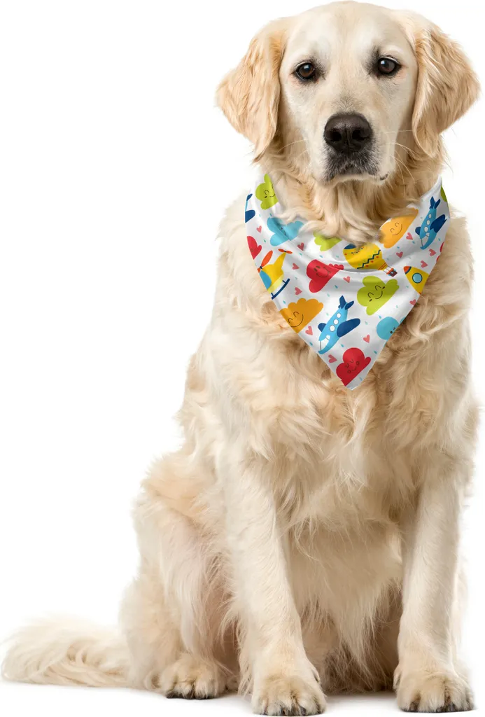 Bandana Cani Gatti ABAKUHAUS 40x40 cm | Nuvole Palloncini Aeroplani