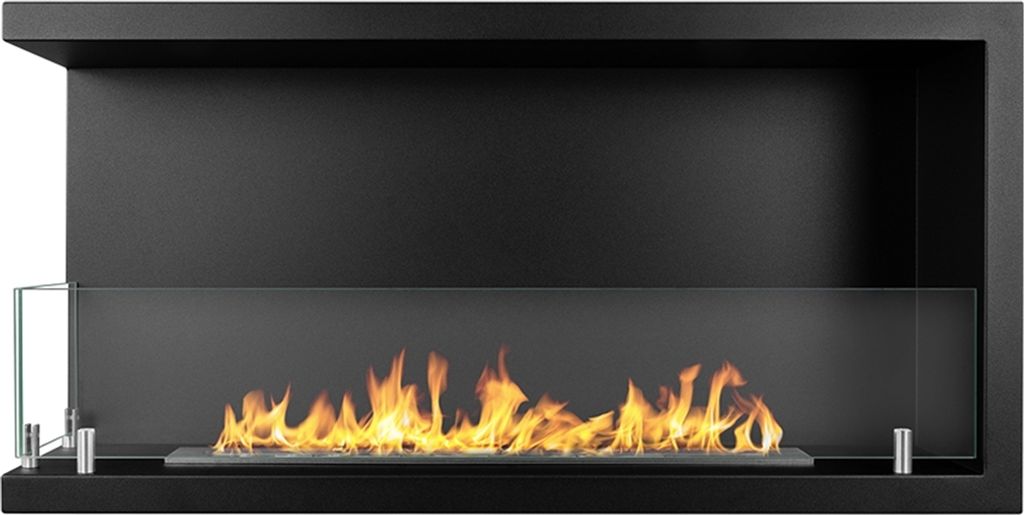Eck-Einbau Bioethanol-Kamin 90x45 Sutri 90