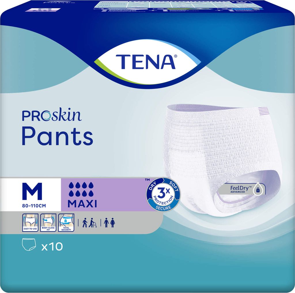 TENA Pants Maxi Inkontinenzpants Gr. M | Packung (10 Stück) Produktbild 