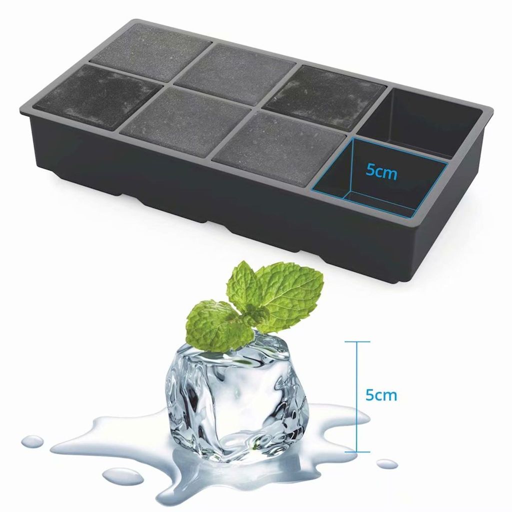 Eiswürfelformen Silikon mit Deckel XXL Eiswürfel Form Produktbild 2