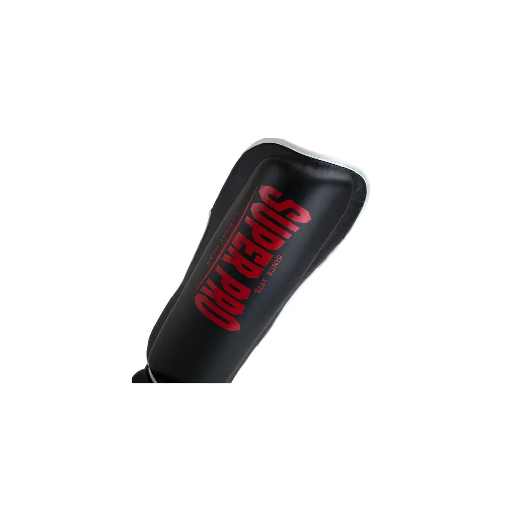 Protège-tibias Protector XS en Mousse Haute Densité Super Pro Noir Rouge - 2