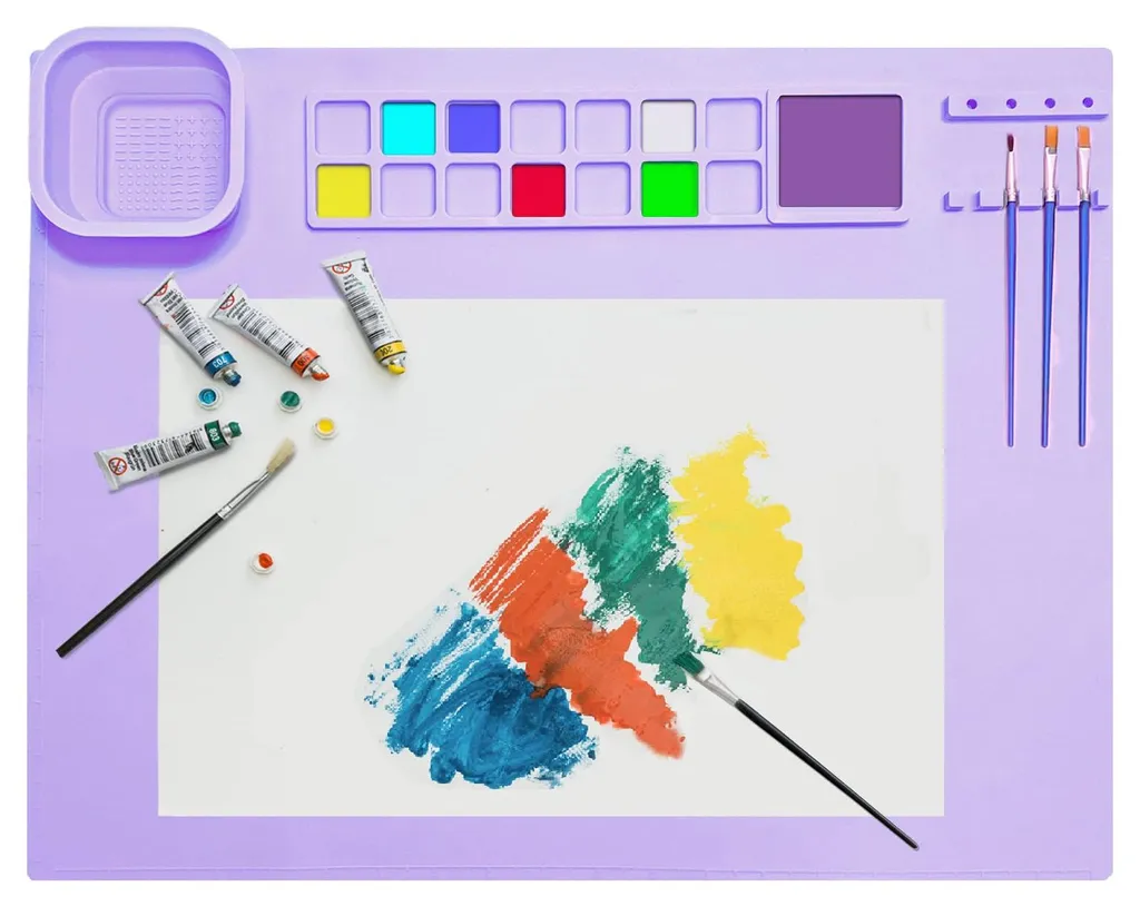 Tapis de protection silicone pour peinture enfant et activités créatives