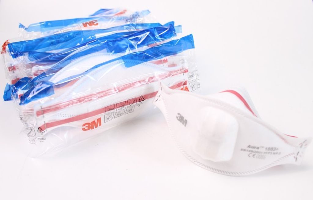 3M Atemschutzmaske Aura 1883+, FFP3, mit Ventil, EN149:2001