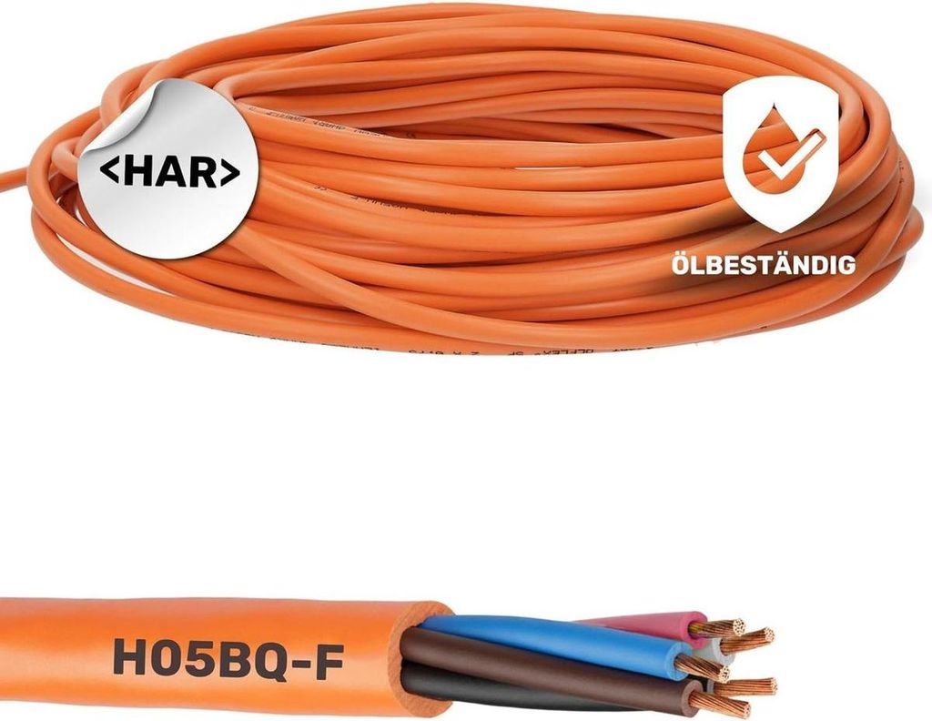 10 Meter Lapp 0013610 ÖLFLEX 550 P / H05BQ-F 2x1 mm² Anschlusskabel ohne Schutzleiter I für Baumaschinen, Elektro Handgeräte und Landwirtschaft...