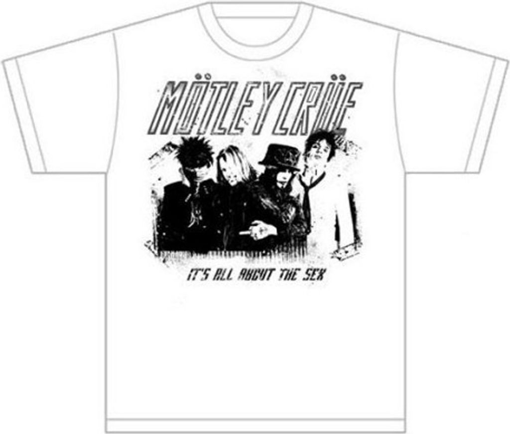 Motley Crue Schablone Herren Weiß TShirt: XXL