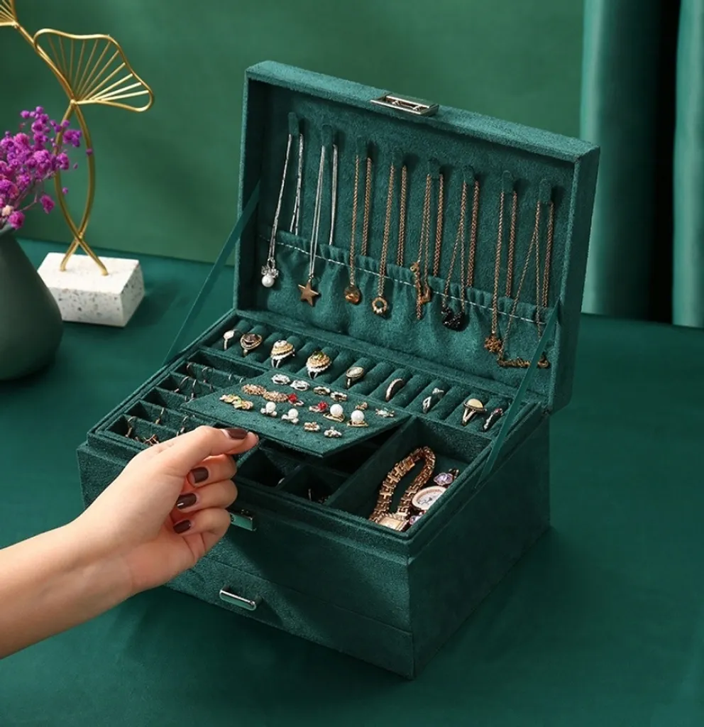 Mallette à bijoux pour le voyage et le rangement de table de nuit - 8