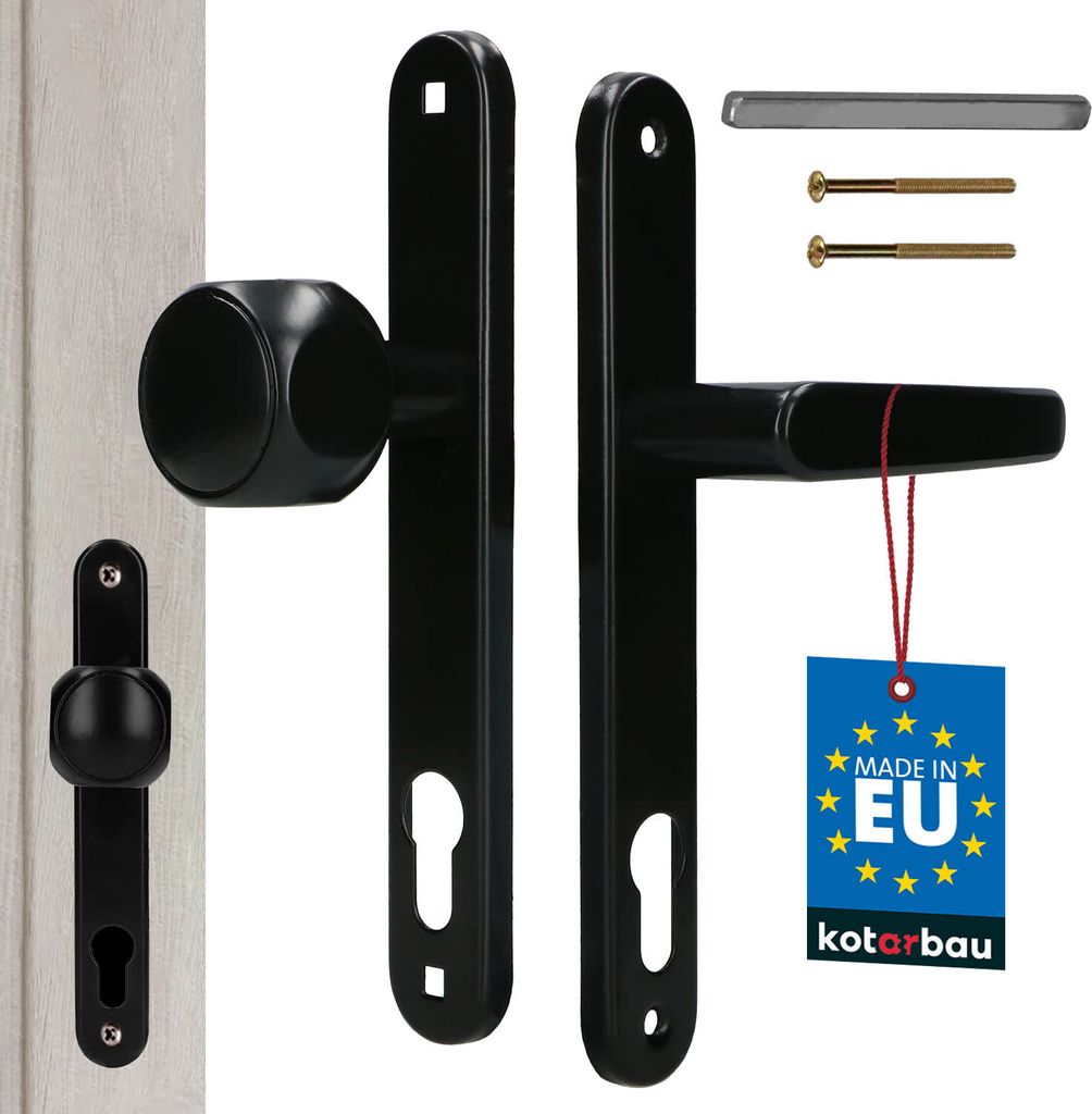 KOTARBAU® Páková klika knoflík 90 mm klika dveří Černá Obrázek produktu 