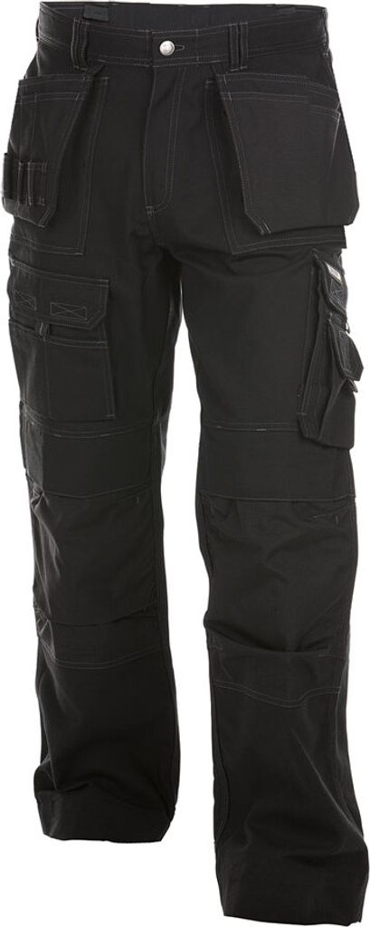 DASSY Texas Canvas Arbeitshose mit Holstertaschen und Kniepolstertaschen SCHWARZ Gr.48 Länge: STANDARD