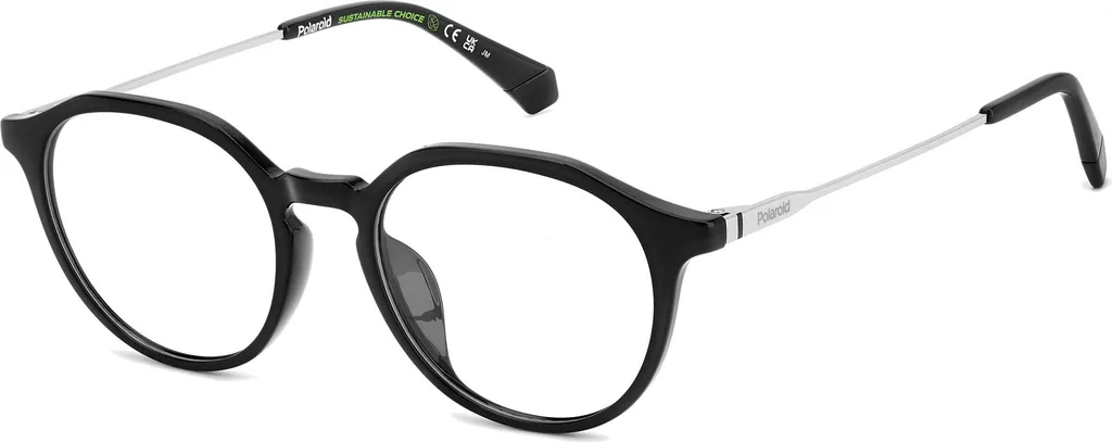 Monture optique Polaroid PLD D510/G ronde unisexe noire taille 49mm