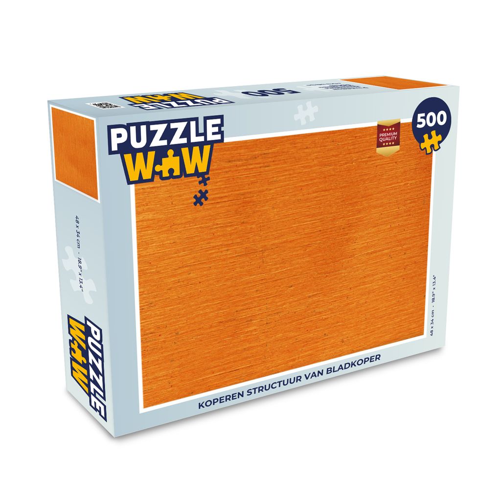 MuchoWow Puzzle 500 Teile Blattstruktur aus Kupfer - 500 Teile - Kinder - Selberbauen - Puzzlespiele