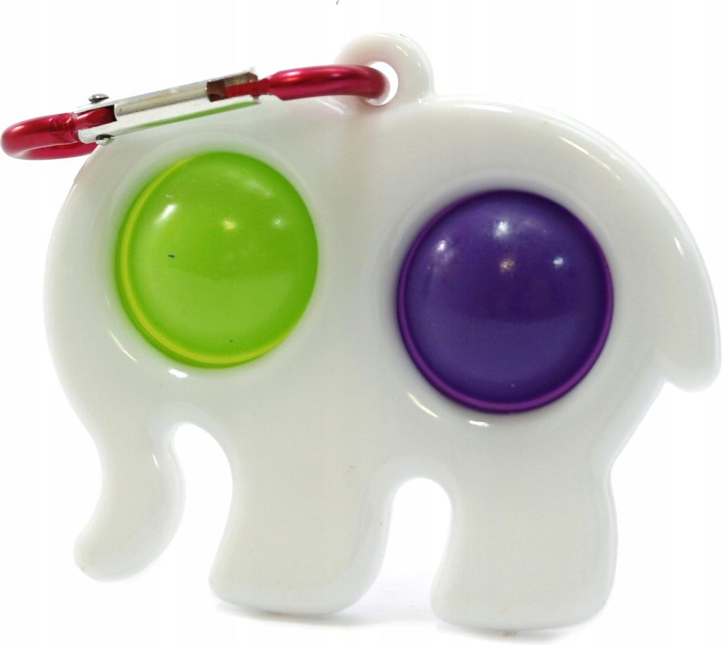 Pop It Fidget Toy Elefant Schlüsselanhänger - Beruhigendes Anti-Stress Spielzeug Silikon