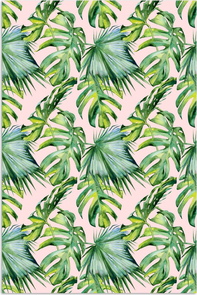 MuchoWow Poster Blumen - Tropisch - Blätter 20x30 cm - Papierdruck
