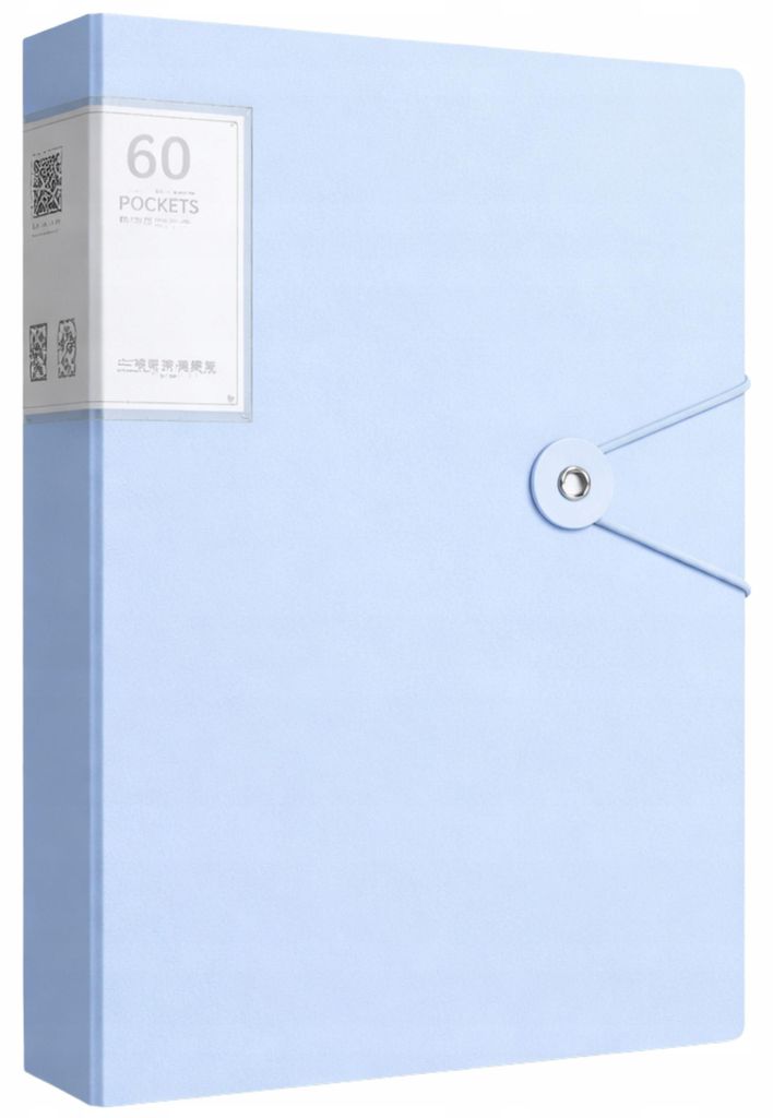 EDIBAZZAR | Ordner, Ringbuch, Organizer, A4-Dokumentenmappe, 60 Fächer, blau