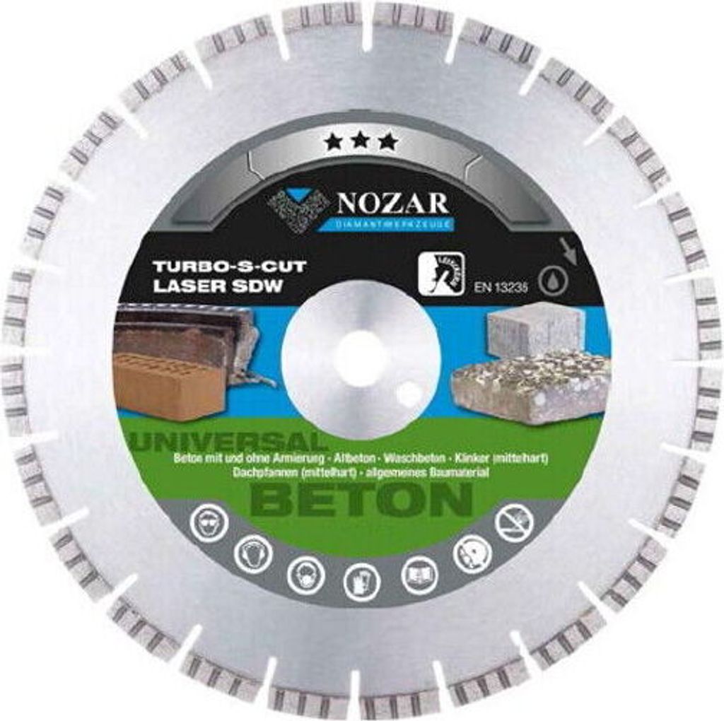 Nozar Trennscheibe Diamantscheibe Turbo S-Cut SDW 350x25,4mm 6700535