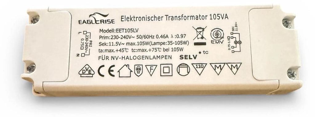Sompex Eaglerise EET105LV – Elektronischer NV-Halogentrafo Produktbild 