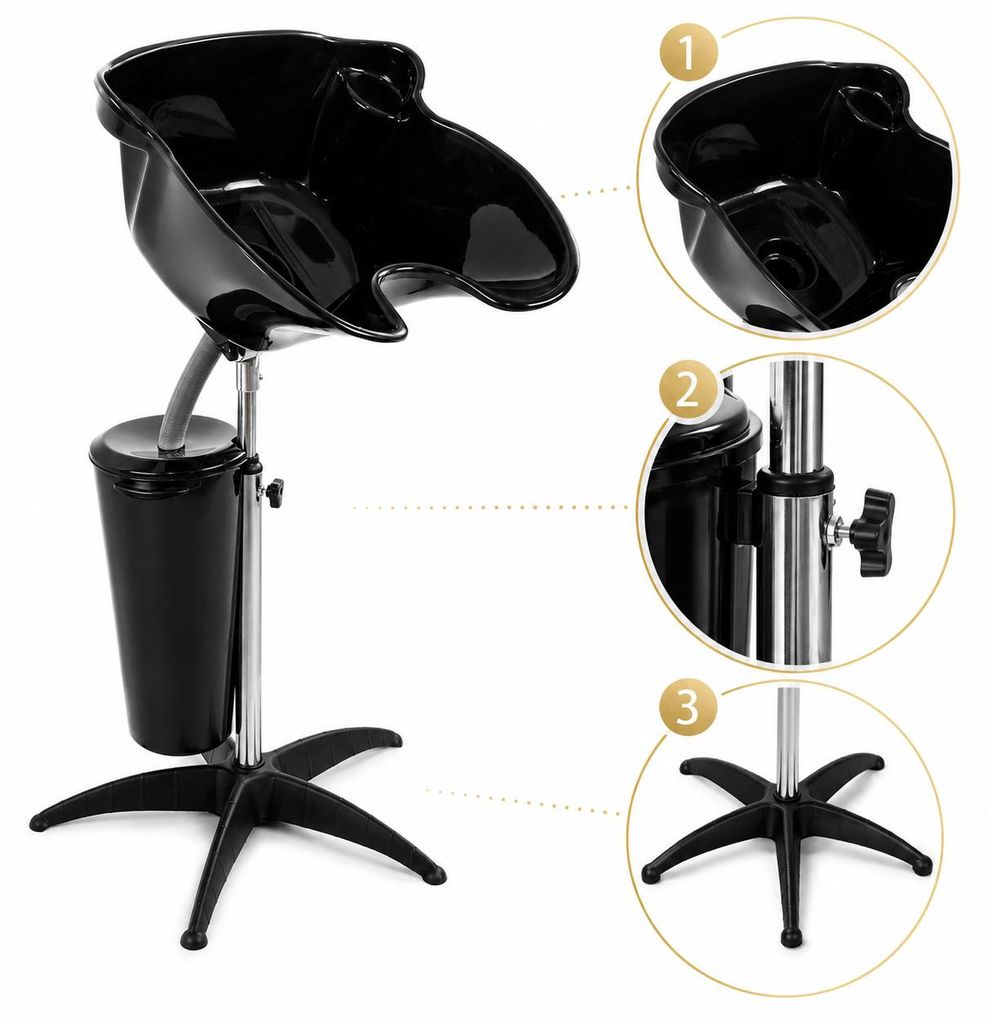 Bac à shampoing mobile et portable pour salon de coiffure, Image du produit  Image générée par une IA
