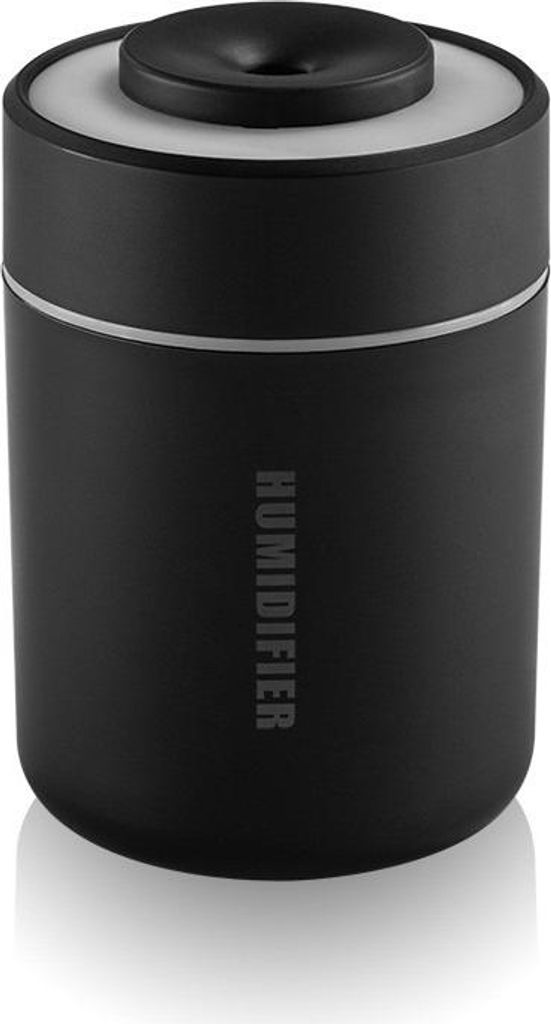 INF Luftbefeuchter für Schlafzimmer und Studentenwohnheim mit Nachtlicht Schwarz