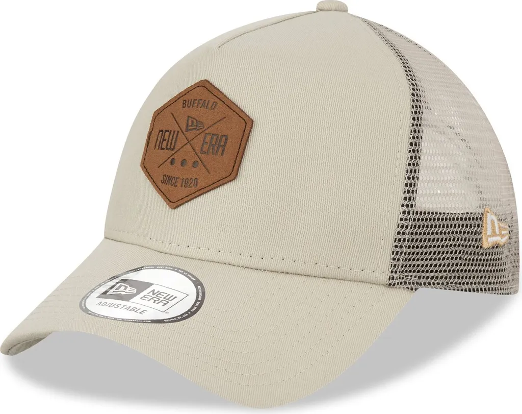 New Era Patch Stone A-Frame Trucker Cap Crema UNI | Accessorio Top - 5