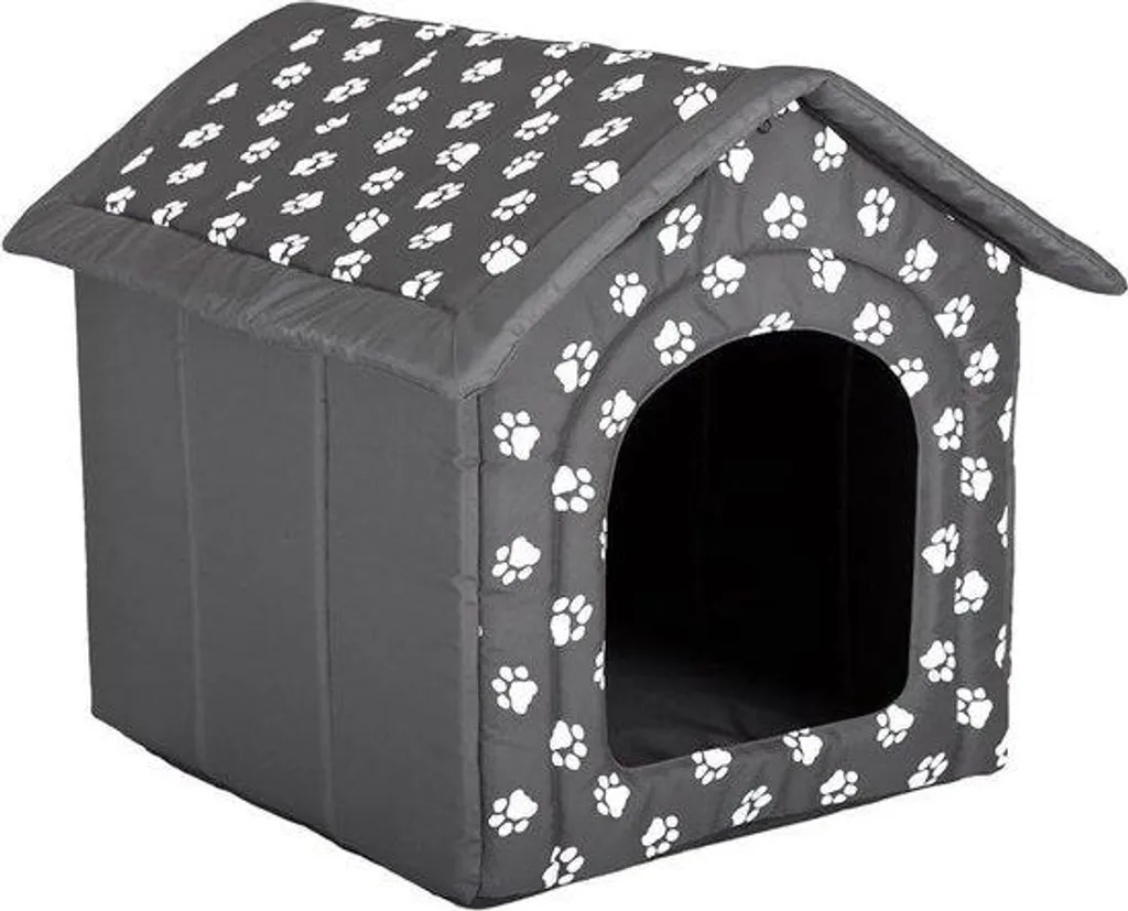 Niche intérieur et extérieur pour chien - Abri gris facile à nettoyer