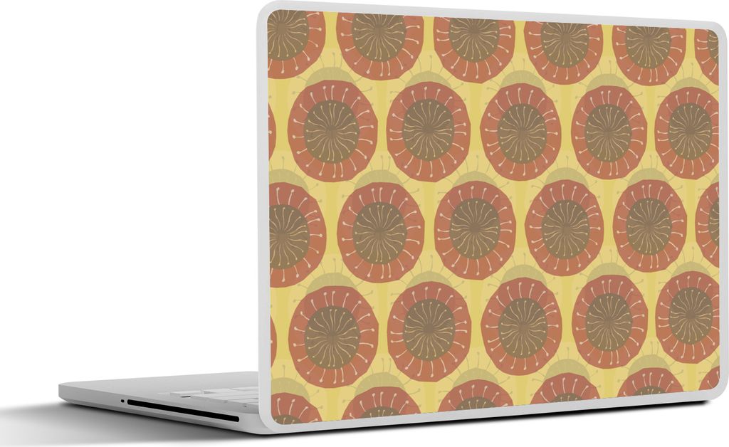 MuchoWow Laptop Aufkleber Sticker Cover Sonnenblumen - Muster - Südamerika 40x30 cm - Laptop Dekoration - Selbstklebend