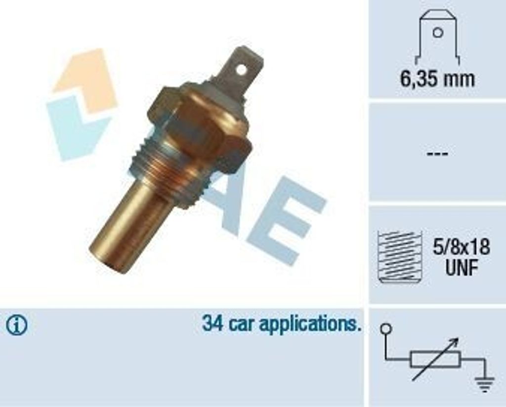 FAE 31360 Kühlmitteltemperatursensor für VOLVO 240 Kombi (P245) 740 Kombi (745) 740 (744) 240 (P242, P244) 760 (704, 764) 760 Kombi (704, 765)