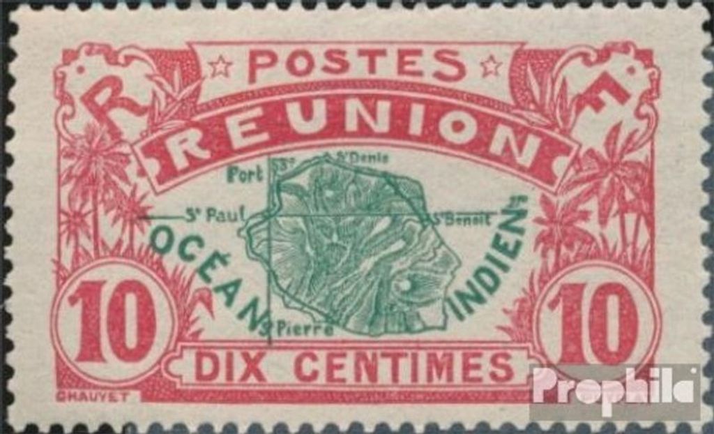 Briefmarken Reunion 1907 Mi 60 mit Falz Einheimische Motive Produktbild 