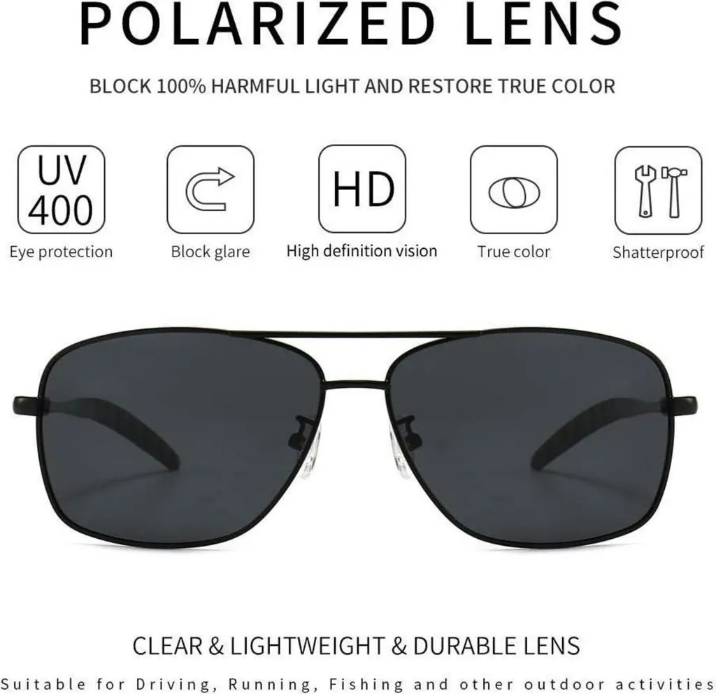 Occhiali Polarizzati Uomo Metallo | Pesca Golf Driving | UV400 - 2