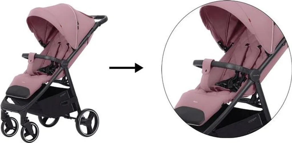 Poussette citadine Bravo 2023 ambre orange pour bébés et tout-petits