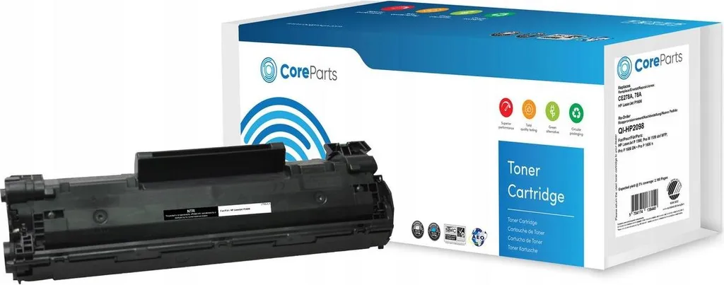 Toner noir CoreParts CE278A (QI-HP2098) haute qualité pour HP LaserJet