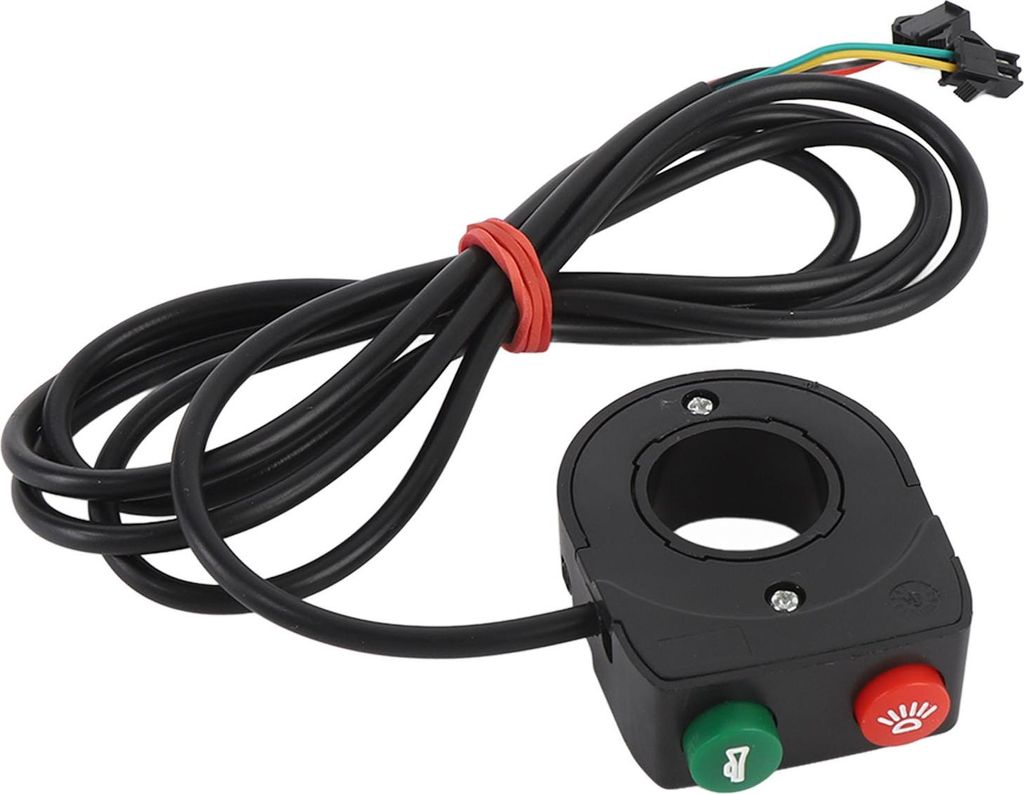 2 in 1 Motorradhorn -Lichtschalter -Lenkerläppchen Einschalten der Taste für Roller Elektromykly 1,5 Meter Kabel