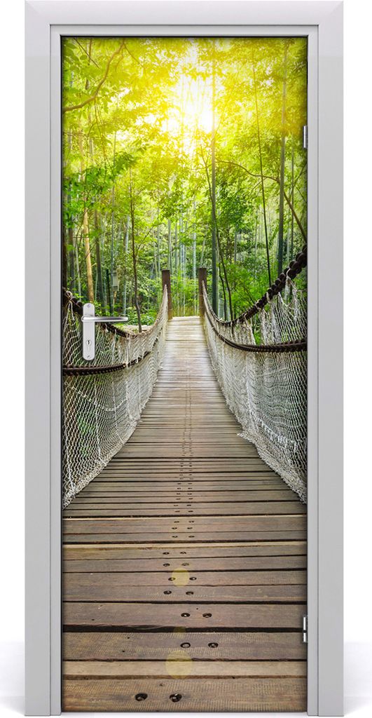 Tulup Türaufkleber 75x205 cm Dekorative Aufkleber Selbstklebend Wasserdichte Tapete Abnehmbar Schlafzimmer Wohnzimmer Wohnkultur - Hängebrücke