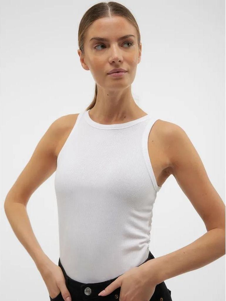 Vero Moda Irwina ärmelloses T-shirt Weiß S Damen Weiß S
