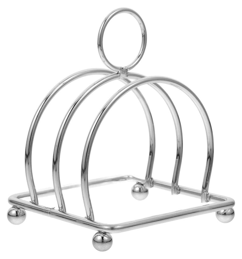 Multifunktionaler Edelstahl-Toastständer mit Brotscheibenhalter für Küche und Wohnraum, 4,1 x 3,2 x 3,2 Zoll, robust und leicht zu reinigen