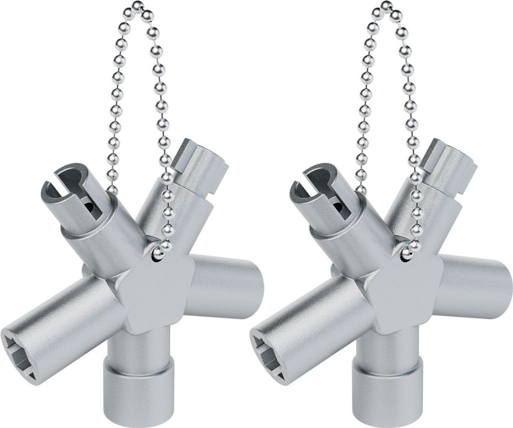 ABSINA 2x Universalschlüssel mit 4 Profile - Daimler Benz Dreikantschlüssel Vierkantschlüssel Universal Schlüssel