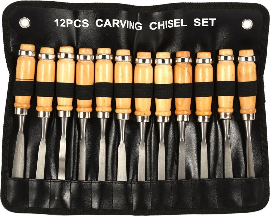 12PCS Holz Carving Hand Meißel Set Holzbearbeitung Professionelle Drehmaschine Gouges Werkzeuge