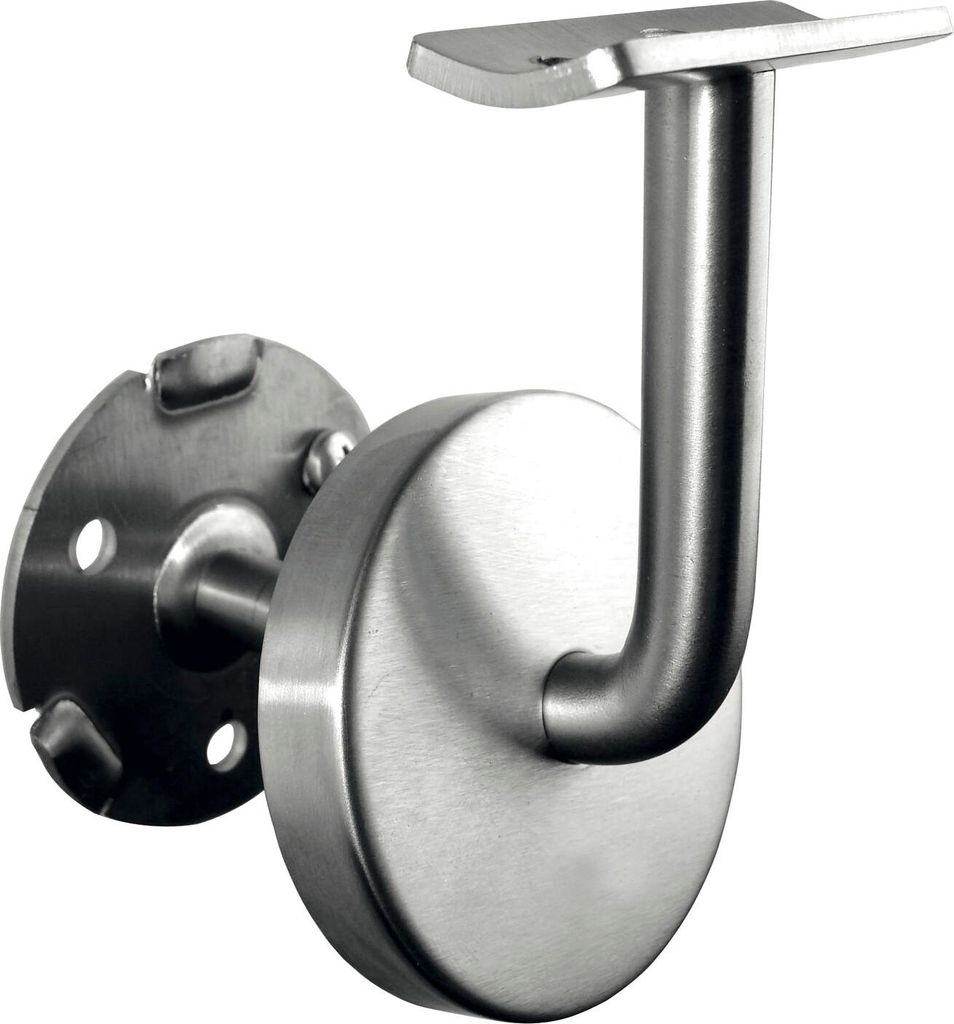 SCHÖSSWENDER Handlaufträger mit Auflegeplatte,Rosette mit Abdeckplatte,Edelstahl