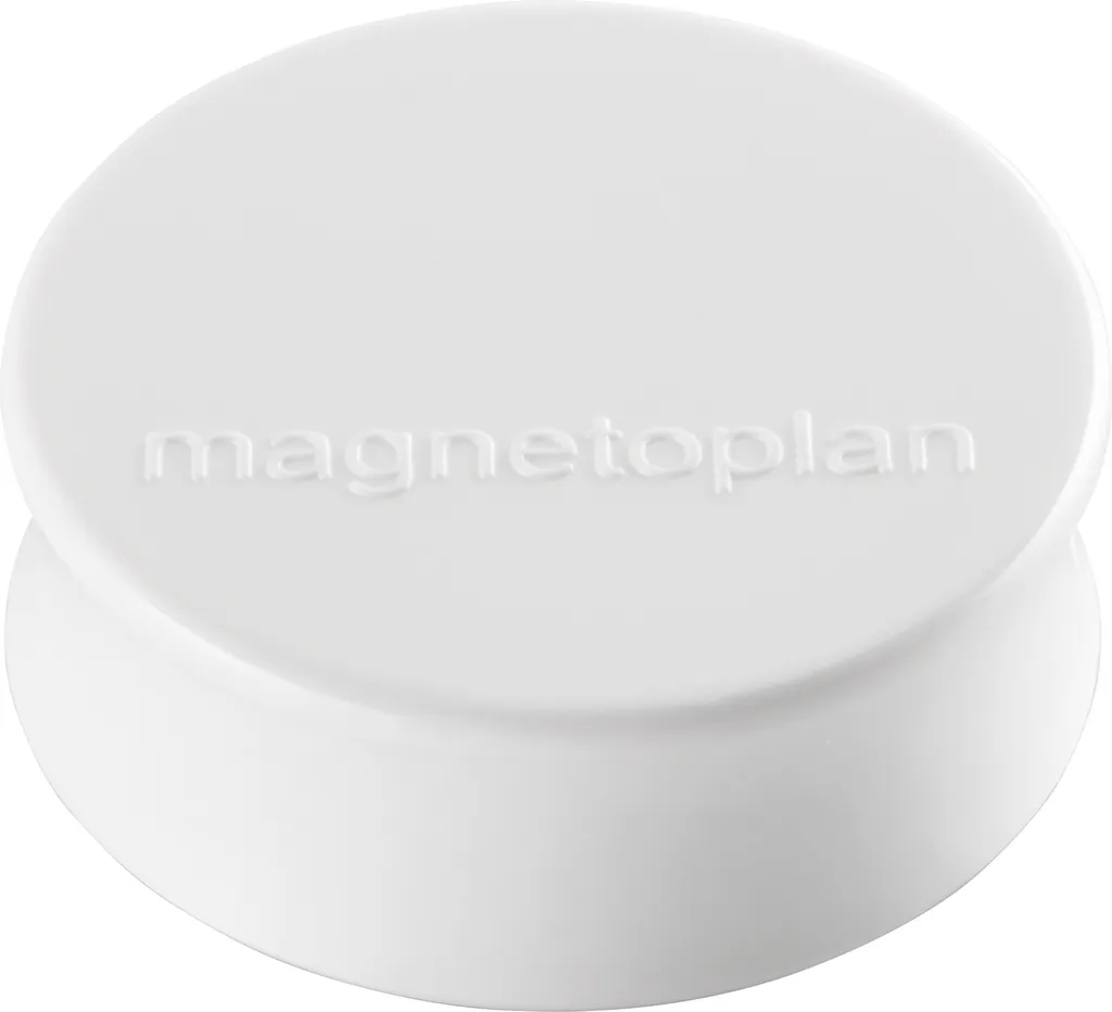 Aimant de Bureau Ø 34 mm Blanc Magnetoplan Ergo Adhérence 2 kg x10 Unités