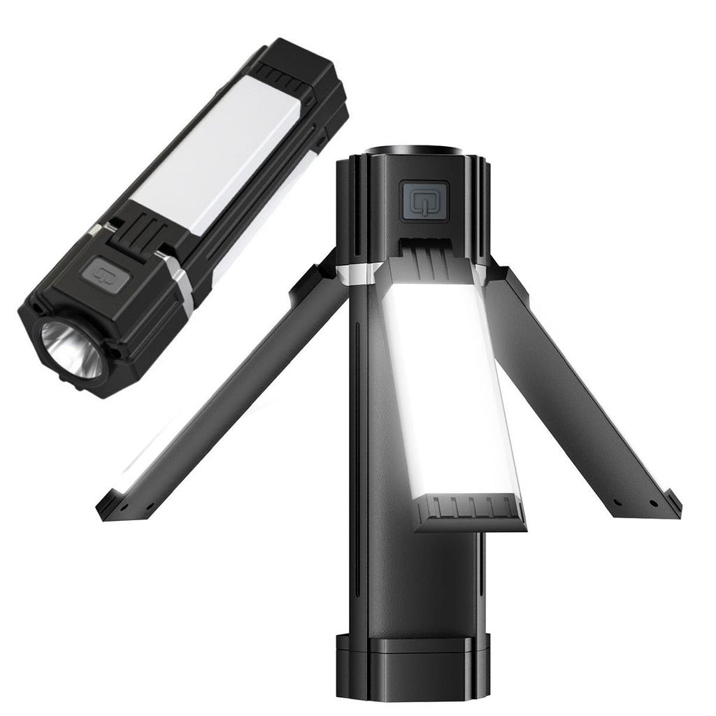 Teleskop Campinglaterne, Wiederaufladbare LED – 5 Beleuchtungsmodi, zusammenklappbare magnetische Campinglaterne für Notfälle und Camping