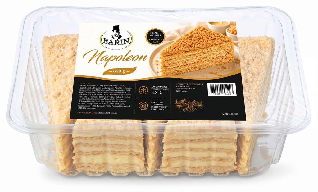 BARIN Torte "Napoleon", geschnitten, 600g Produktbild 