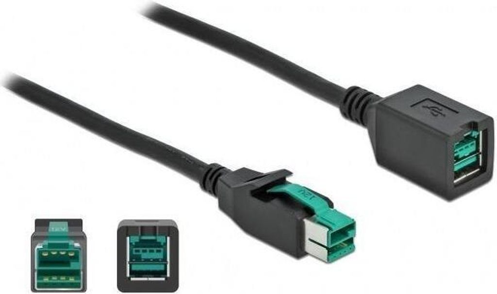 DELOCK PoweredUSB Verlängerungskabel 12 V 1 m