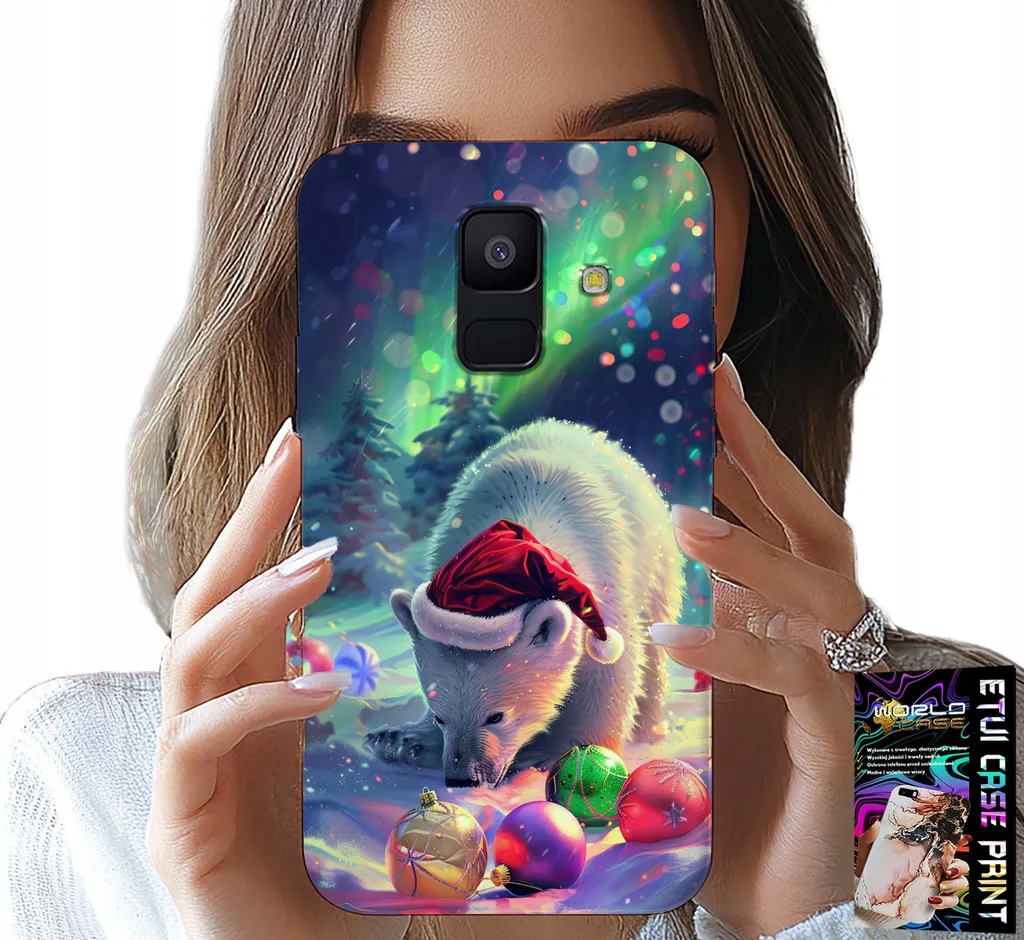 Custodia Samsung Galaxy A6 2018 Orso Natale + Pellicola Protettiva