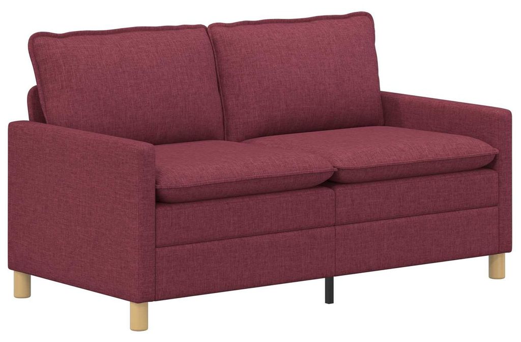 vidaXL Sofa Weinrot Stoff