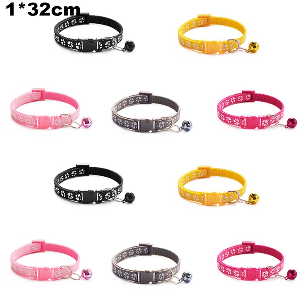 YOY 14er-Set Welpenhalsbänder – Weiches Nylon, Verstellbar 21,6–34,3 Cm, Mit Abreißschnalle & Gewichtsdiagramm