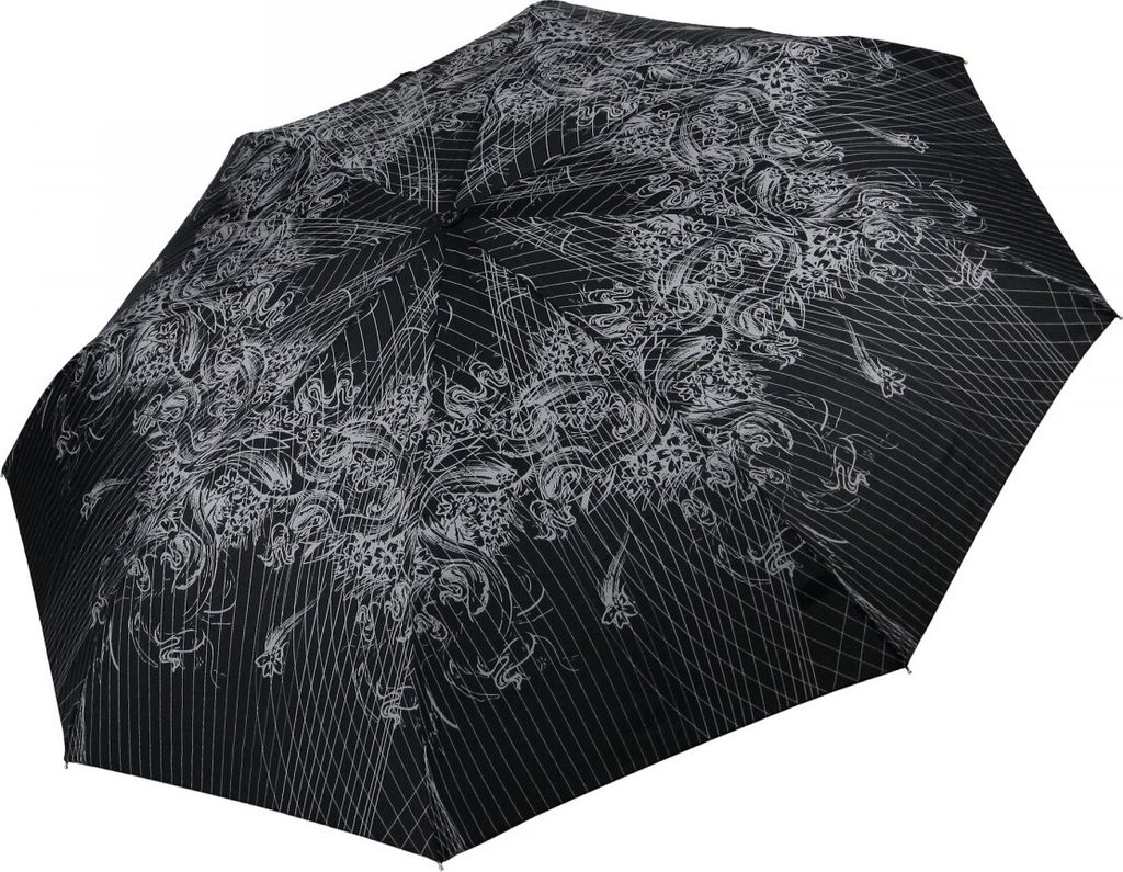 Damenschirm Regenschirm Auf-Zu-Automatik Pierre Cardin Taschenschirm Mini Schwarz